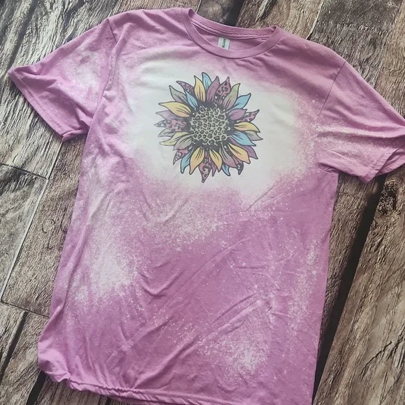 Sunflower leopard bleached shirt NEW - Picture 1 of 3